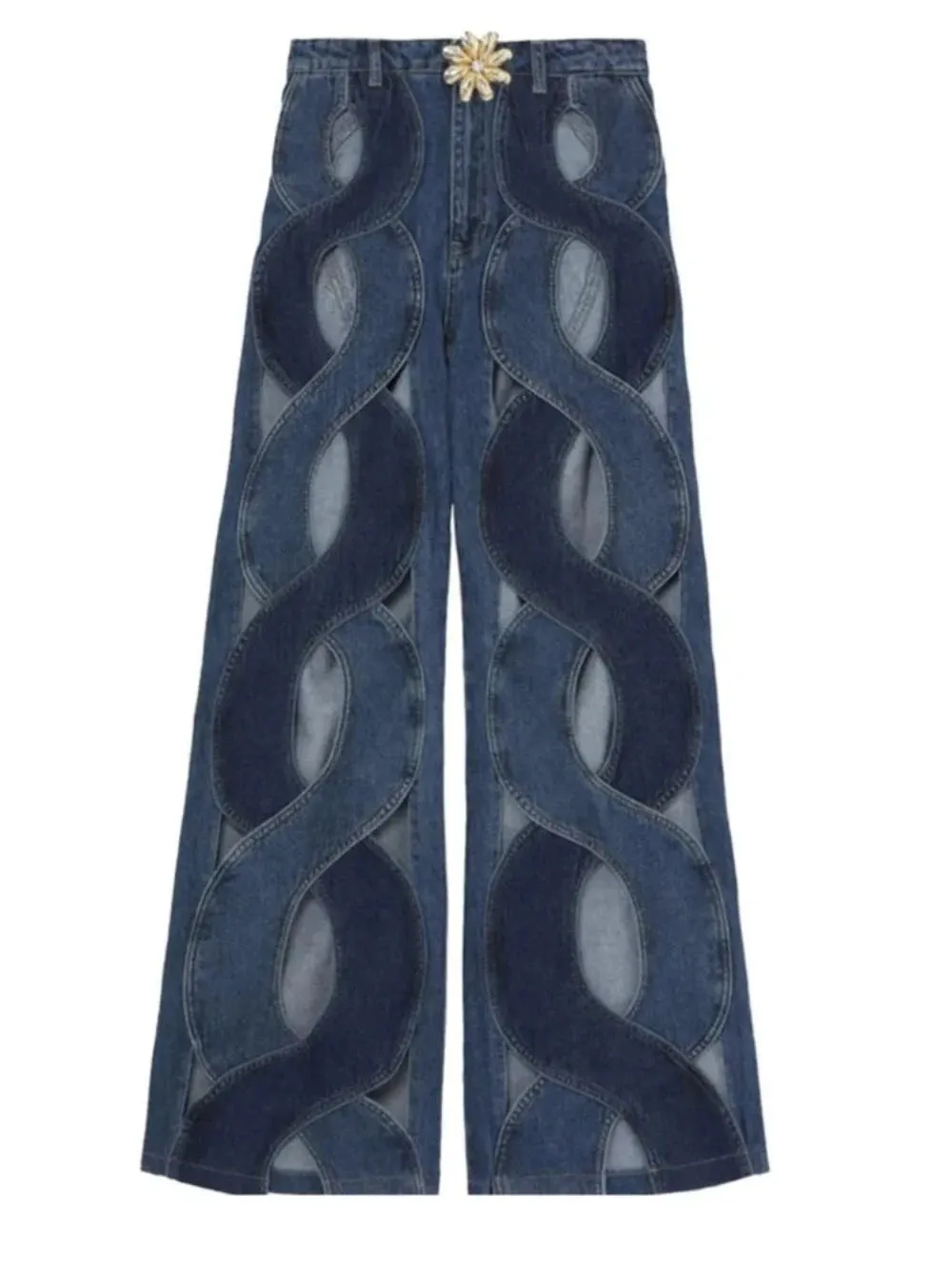 Zig Zag Denim Jeans